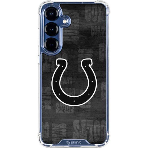 NFL Indianapolis Colts Black & White Galaxy S25 Clear Case